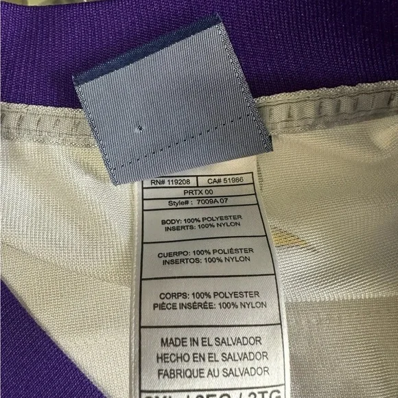 Authentic Reebok Men’s Minnesota Vikings Adrian Peterson #28 jersey white XXL - Picture 6 of 9